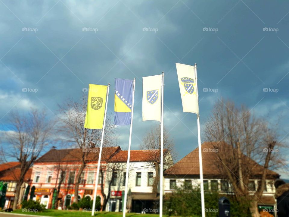on the main square of the city of Zenica