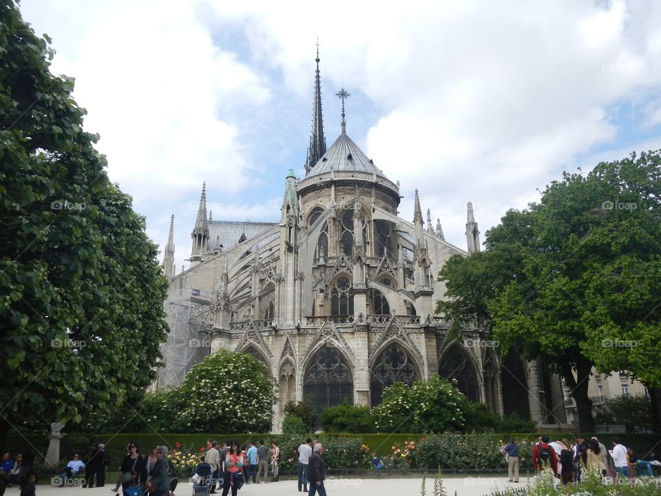 The Classic Gothic Style, Notre Dame Cathedral in Paris. May 2012. Copyright © CM Photography. @chelseamerklephotos on Foap. 