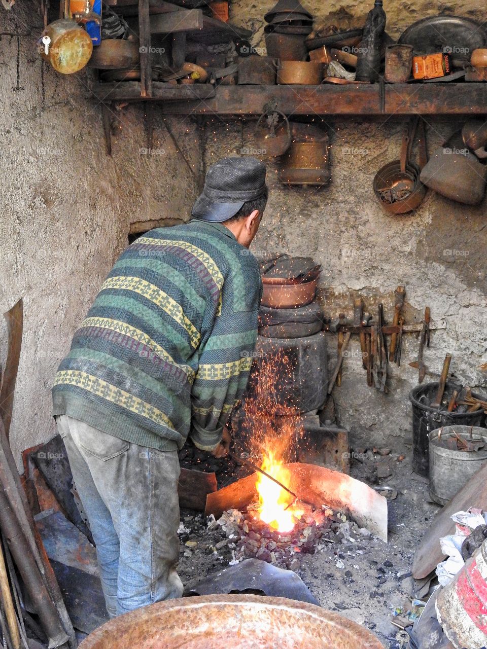 In the copper workshop