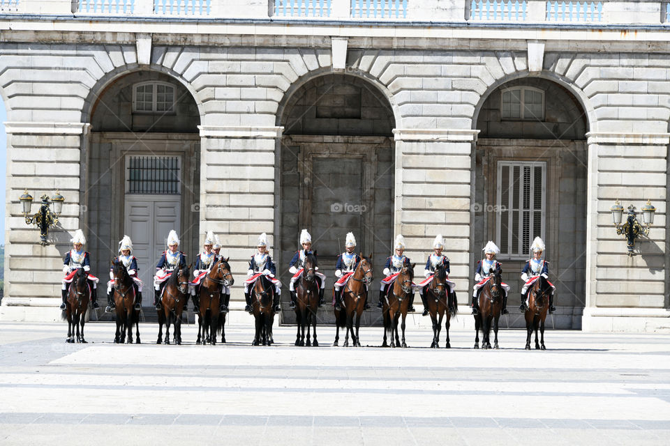 Cambio de guardia, Palacio Real, Madrid, España - Change of guard, Palacio Real, Madrid, Spain
