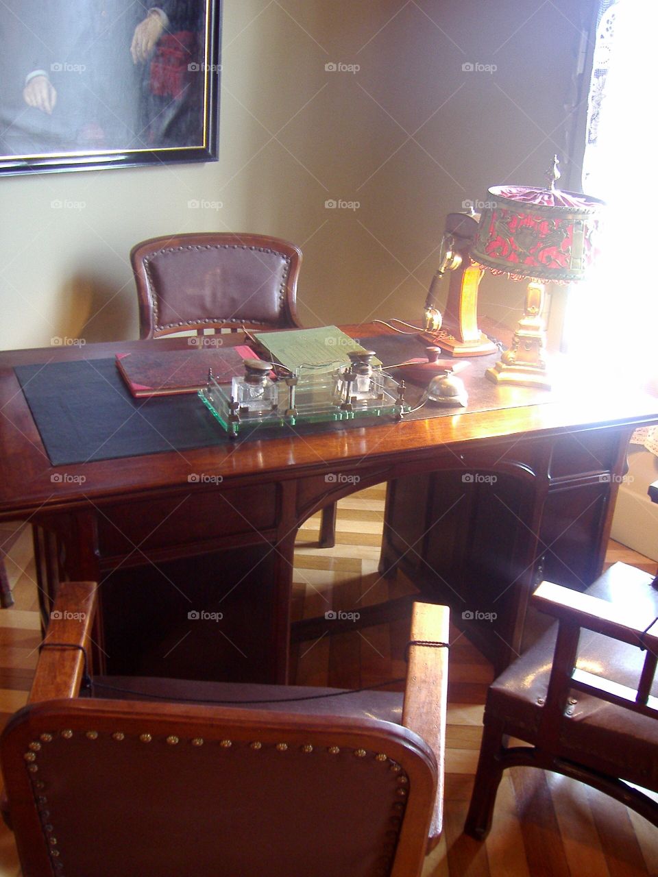 Table in the office room in Gaudi House