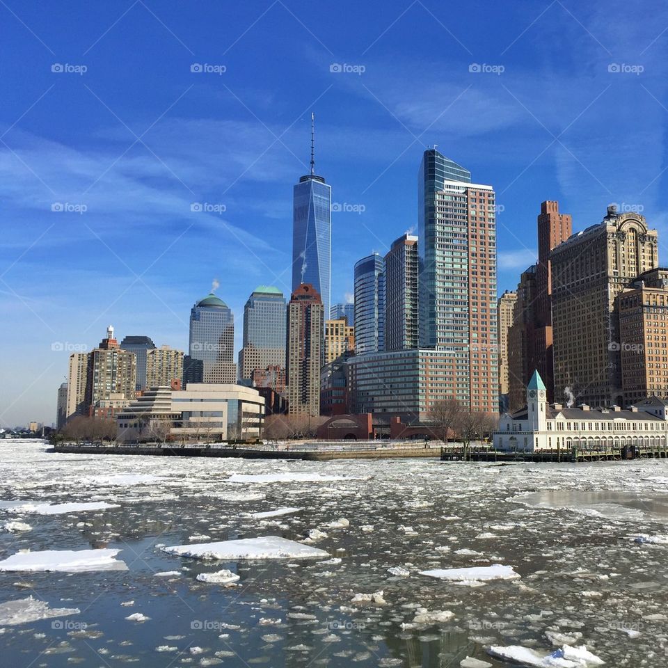 Ice on Hudson River