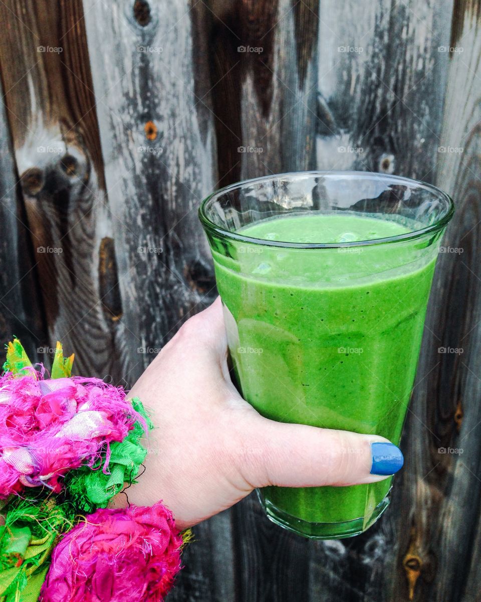 bright green smoothie