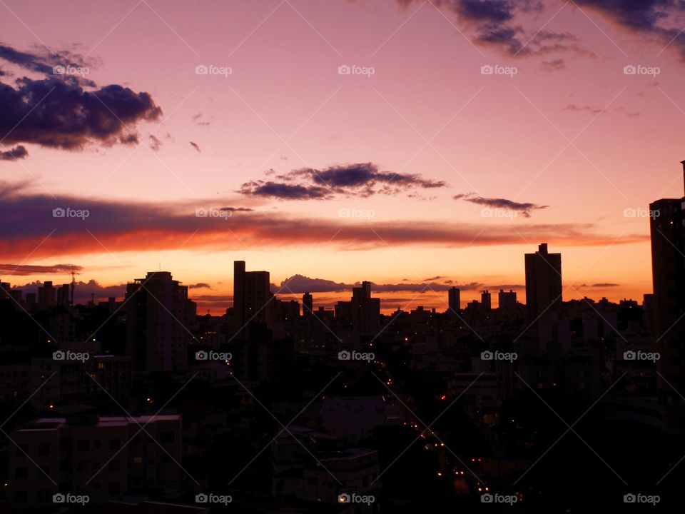 sunset bh. Belo Horizonte, MG, Brazil