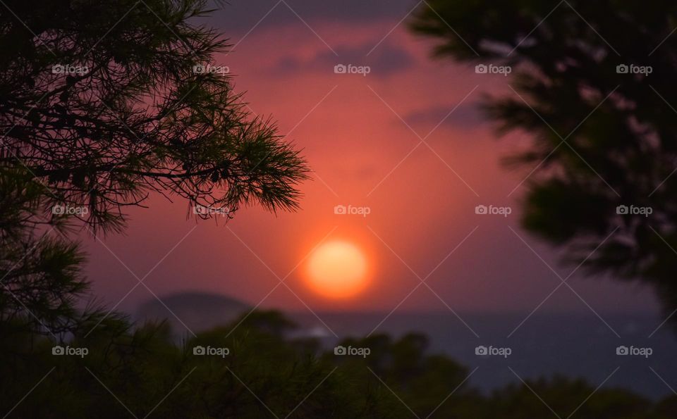 A very interesting sunset captured in Ibiza