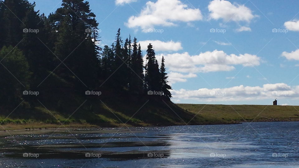 View of idyllic lake