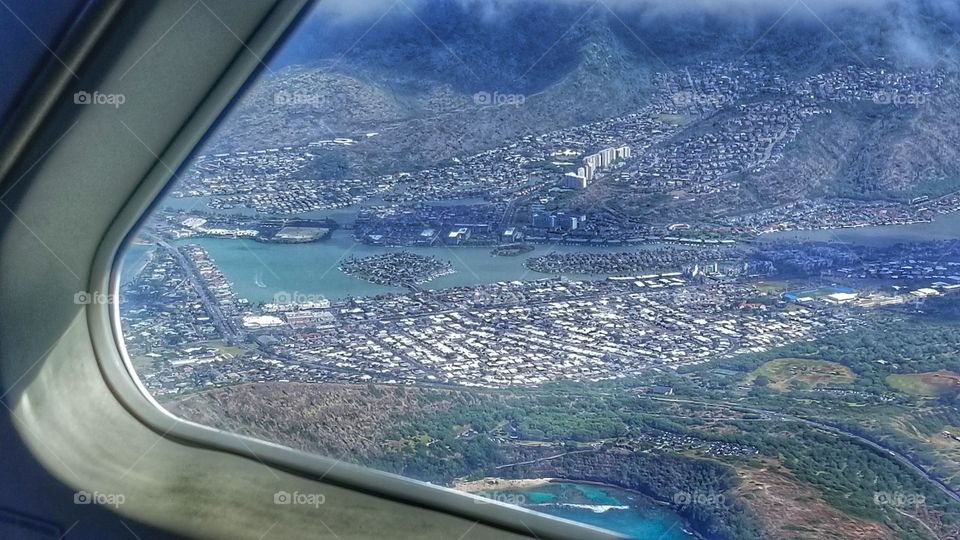 Hawaii Kai from the plane
