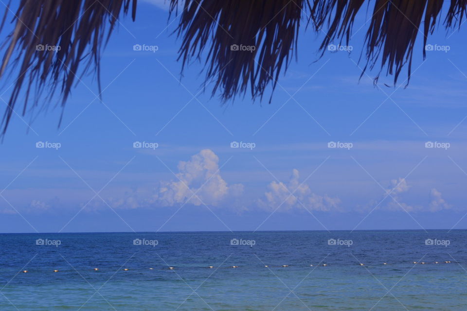 Landscape of the ocean on the beach