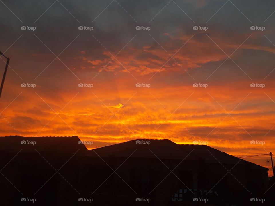 Evening skies and the sunsets at the summertime.