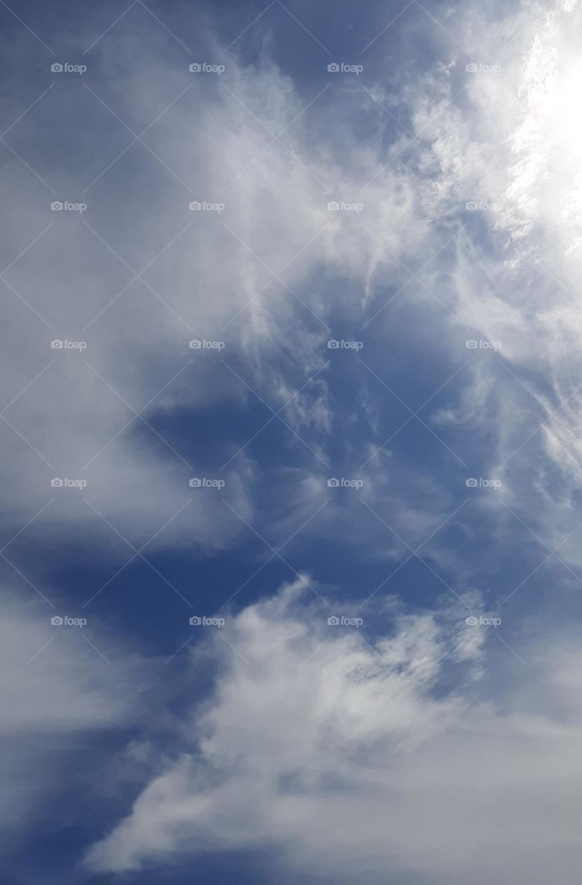 clouds create patterns in the sky