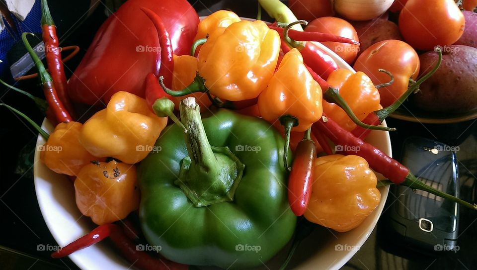 basket full of peppers