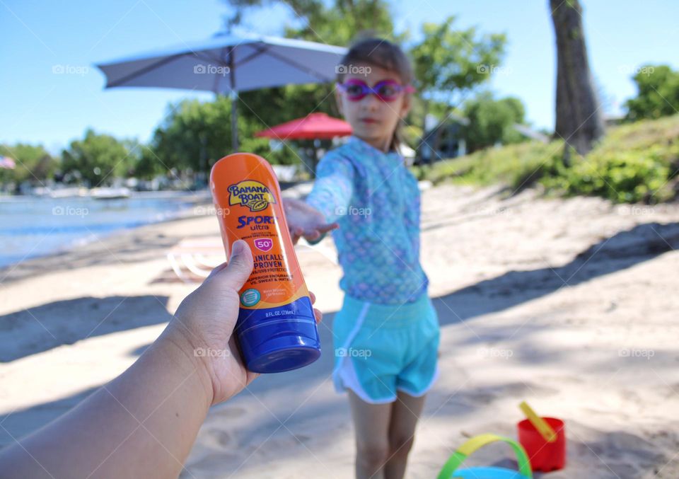 protect her gentle skin with sunscreen