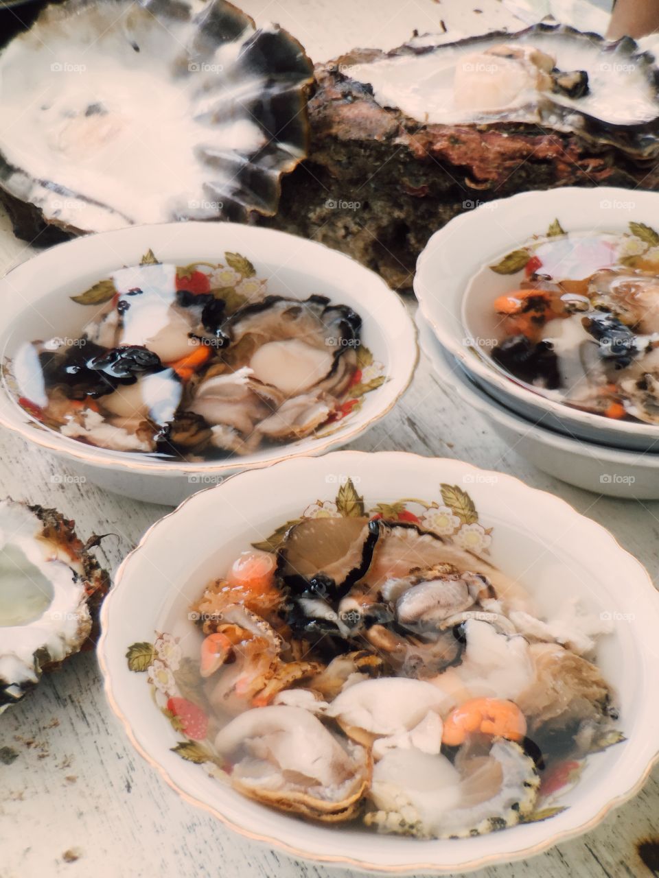Seafood served in bowl