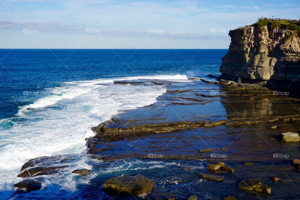 Cliffs and surf. Cliffs and surf at the beach