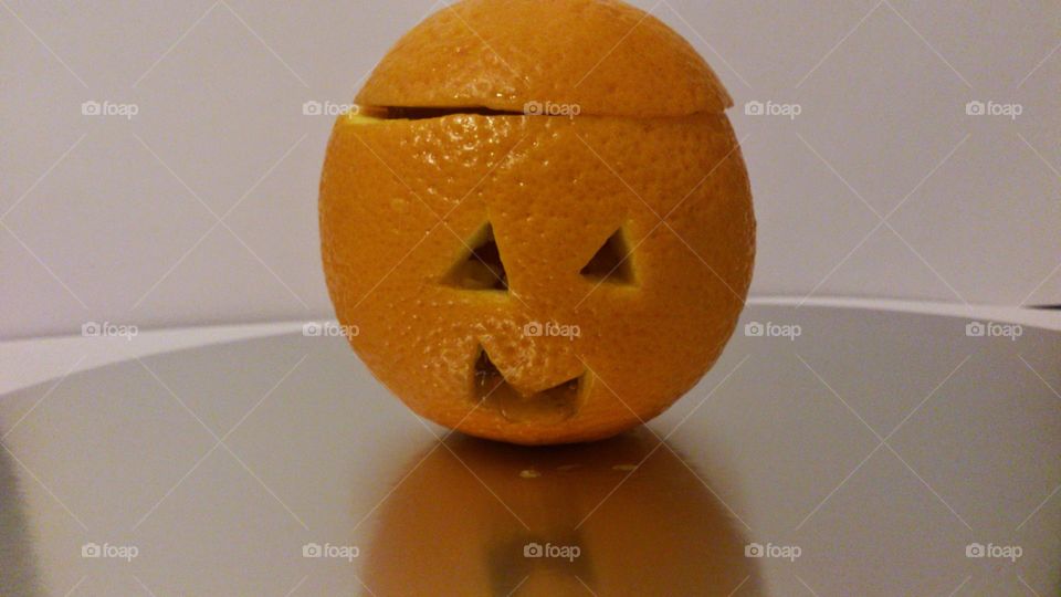 carved orange