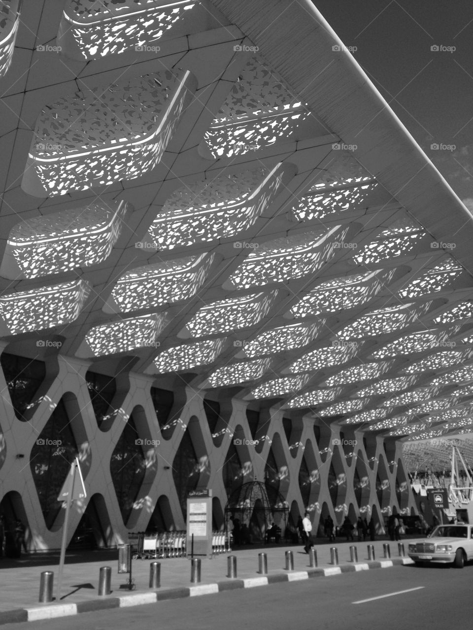 Marrakech Airport. Winter trip in Africa