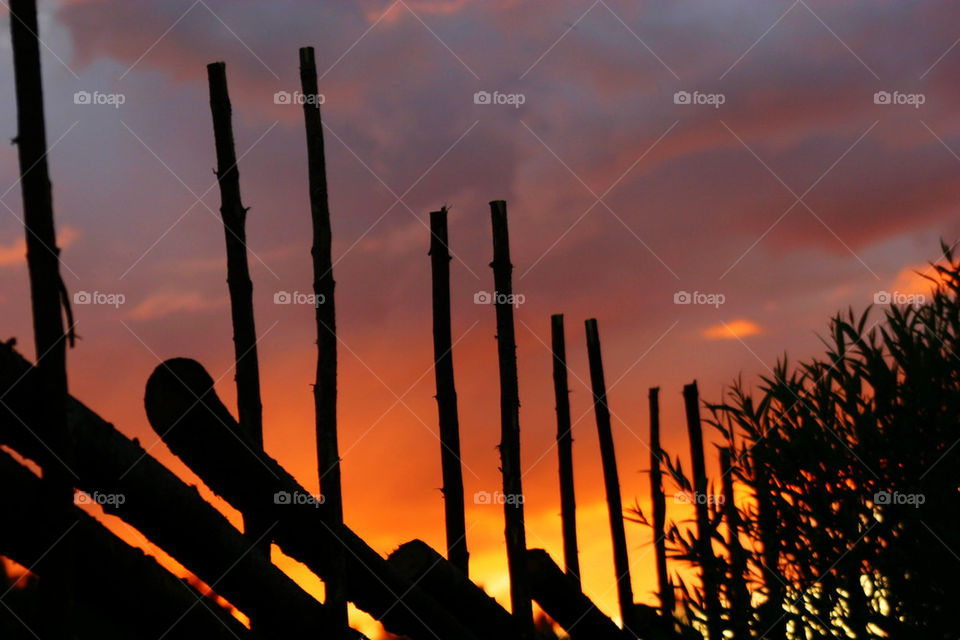 sommar solnedgång sky red by ka71