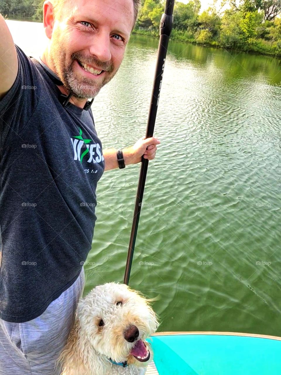 Paddle boarding with my dog