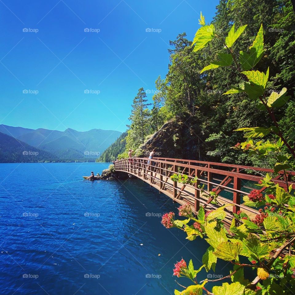 Glacier waters and a hiking trail