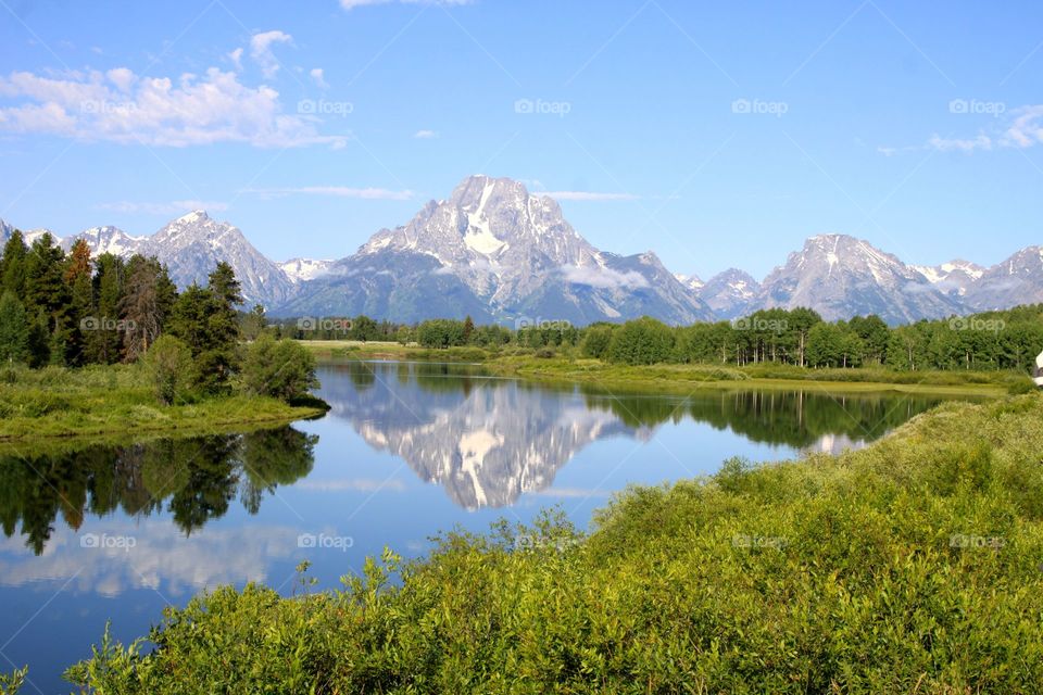 The Tetons reflected 