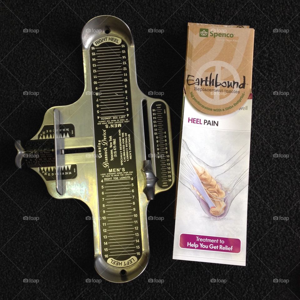 Brannock device replacement insoles heel pain pamphlet 