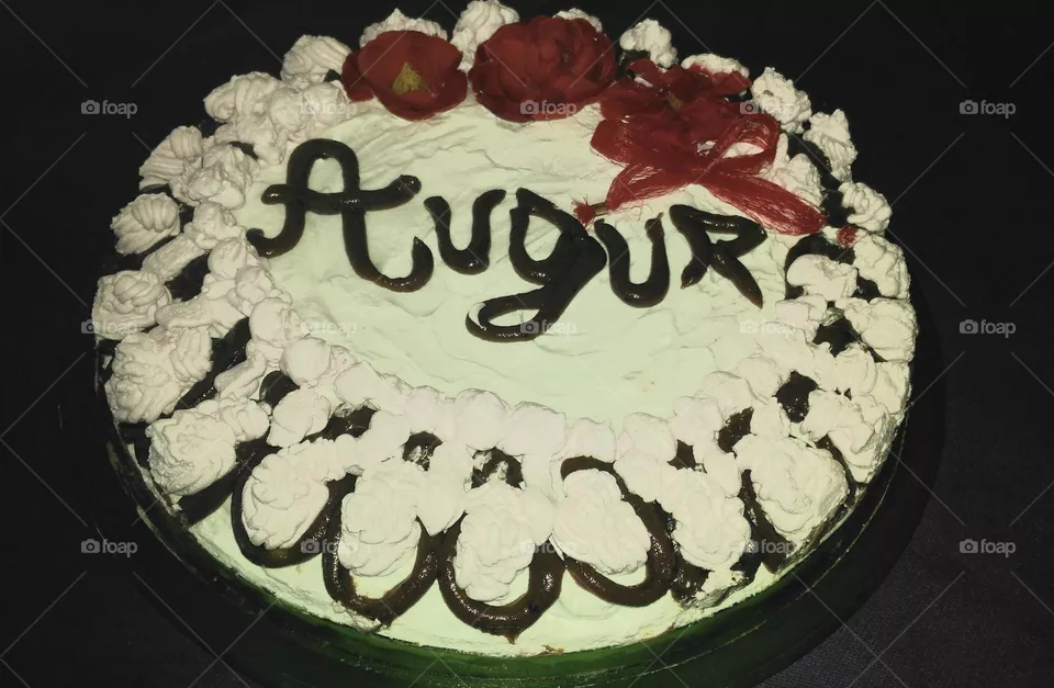homemade cream birthday cake