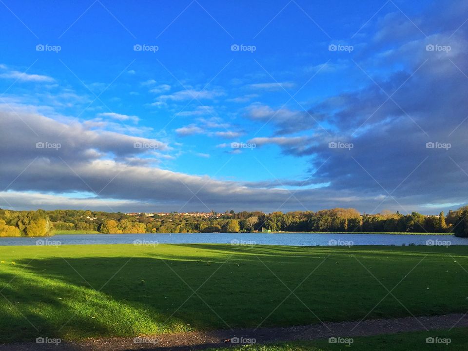 Scenic view of idyllic lake