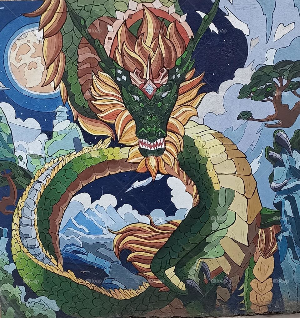 🎨painting of dragon colors are beautiful