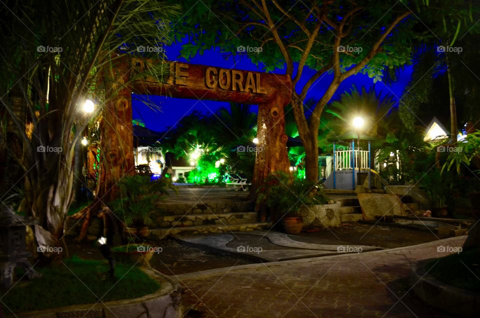 Night time at Blue Coral, Laiya Batangas, Philippines