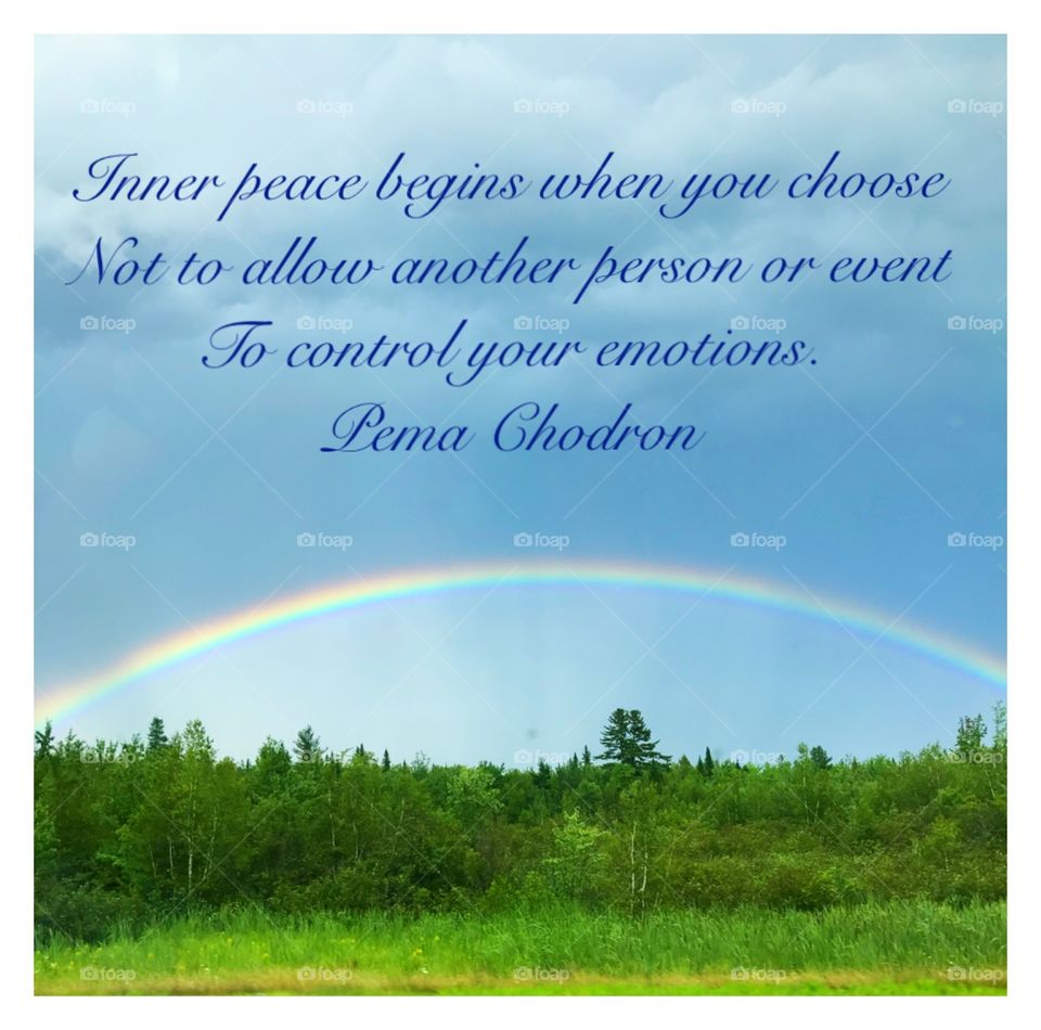 I added a quote I really like to one of my rainbow pics