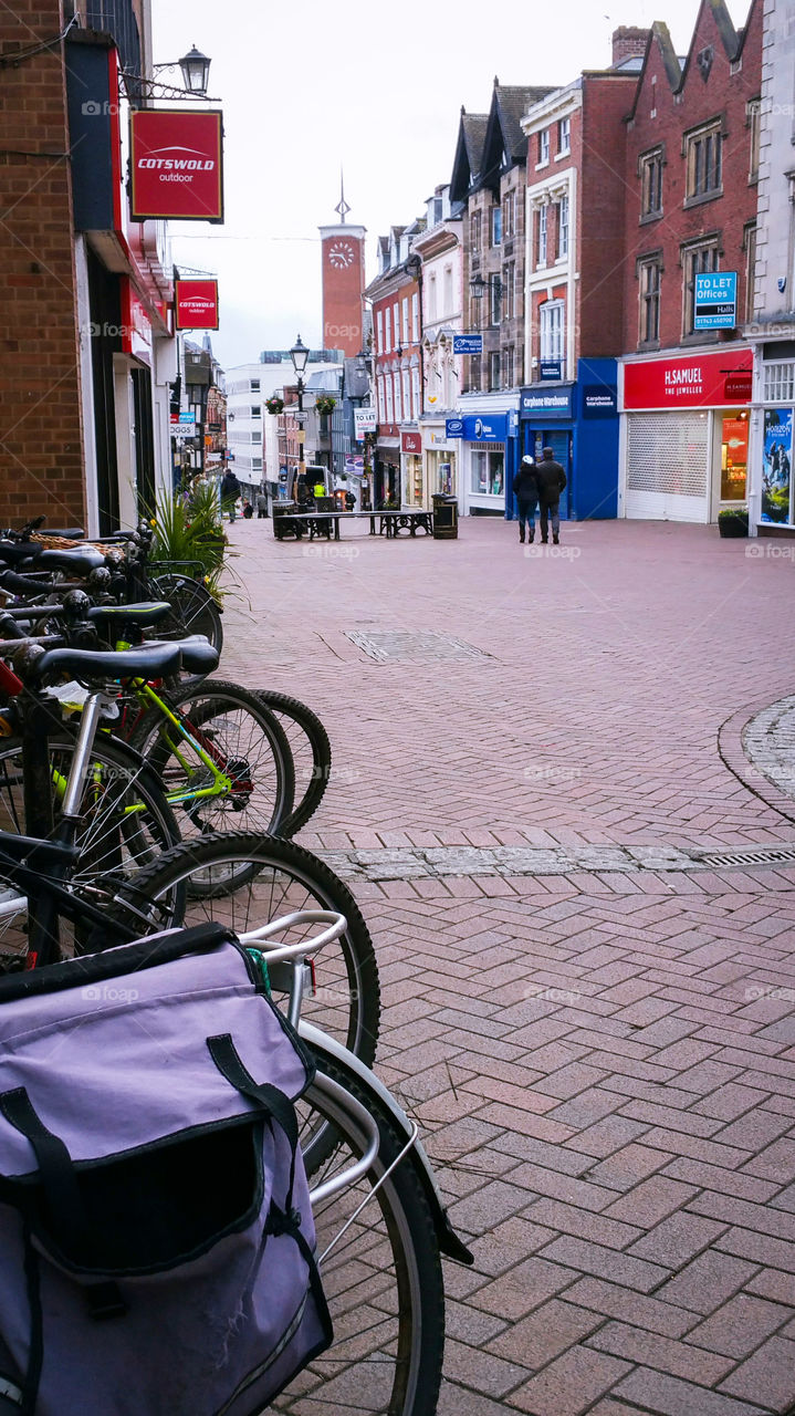 Shrewsbury High street in