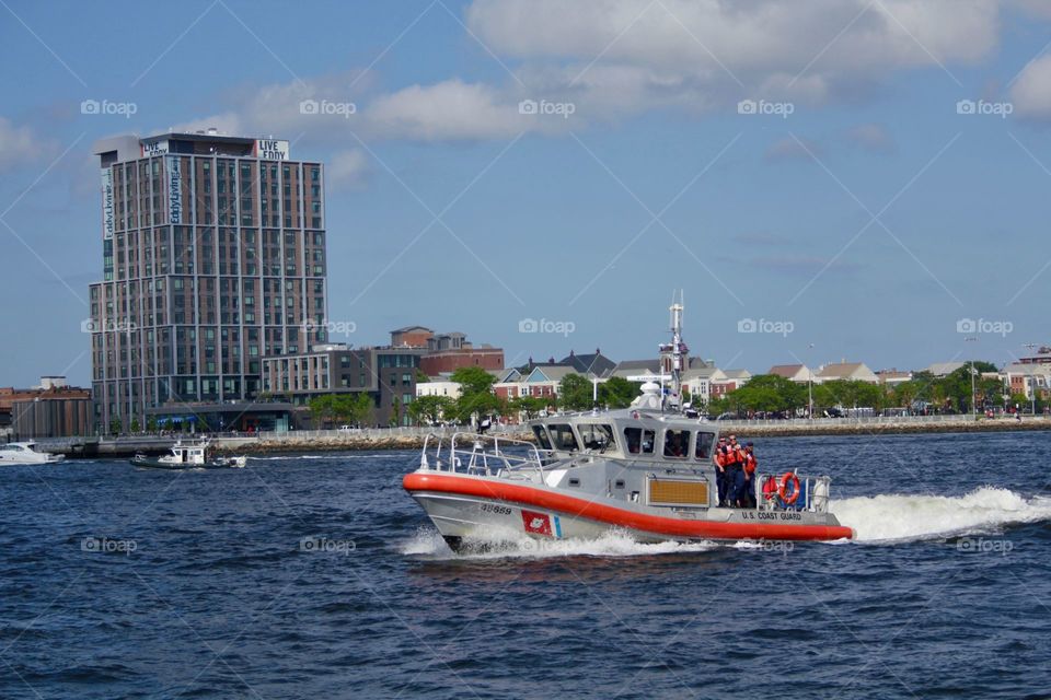 Coast Guard boat. 