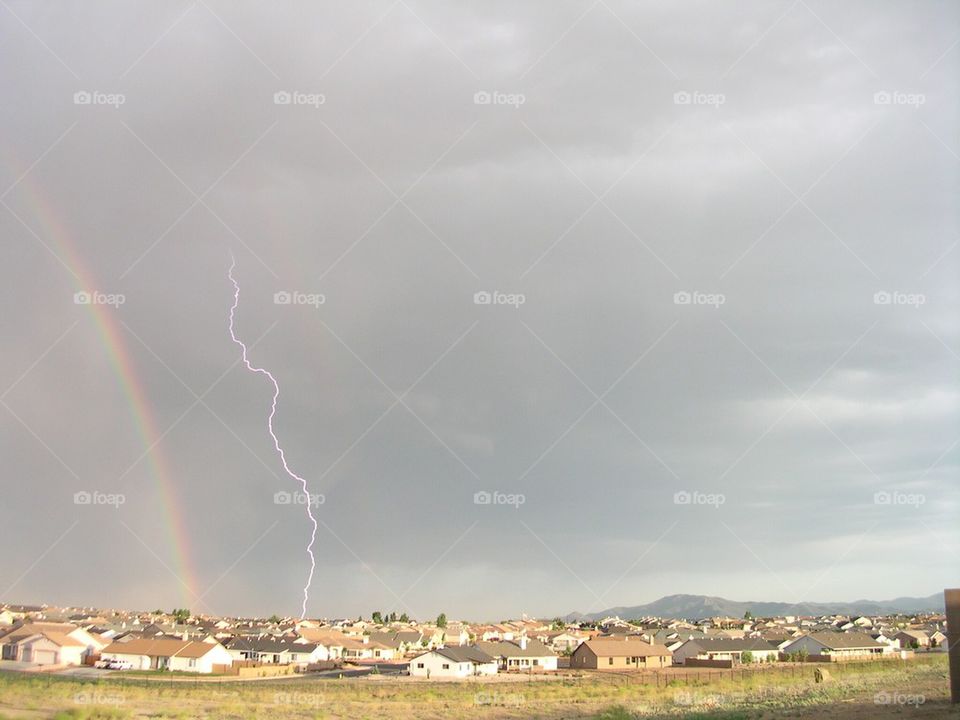 Rainbow and Lightning Bolt