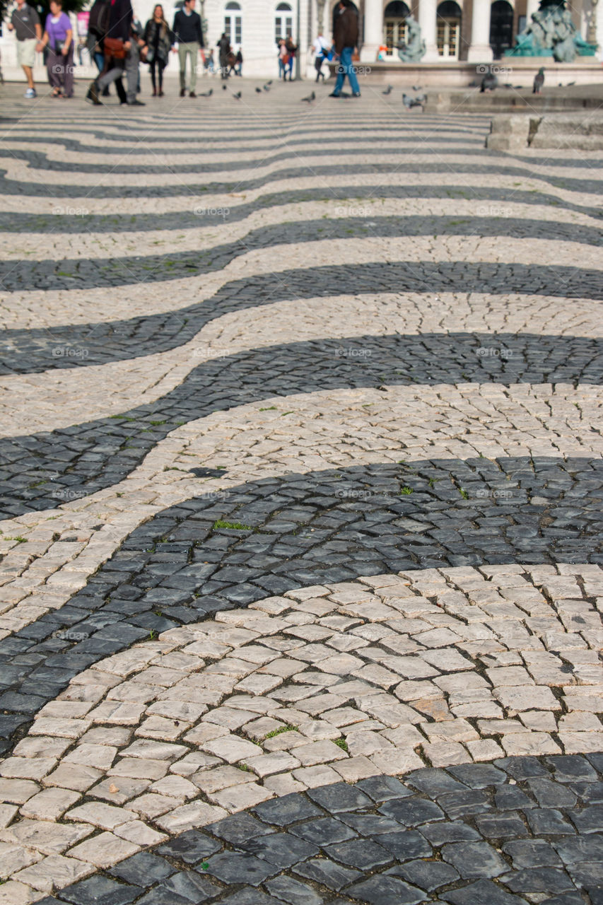 Rossio square in lisbon 