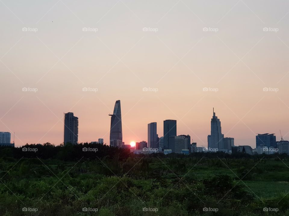 Sunset in Ho Chi Minh city 😊