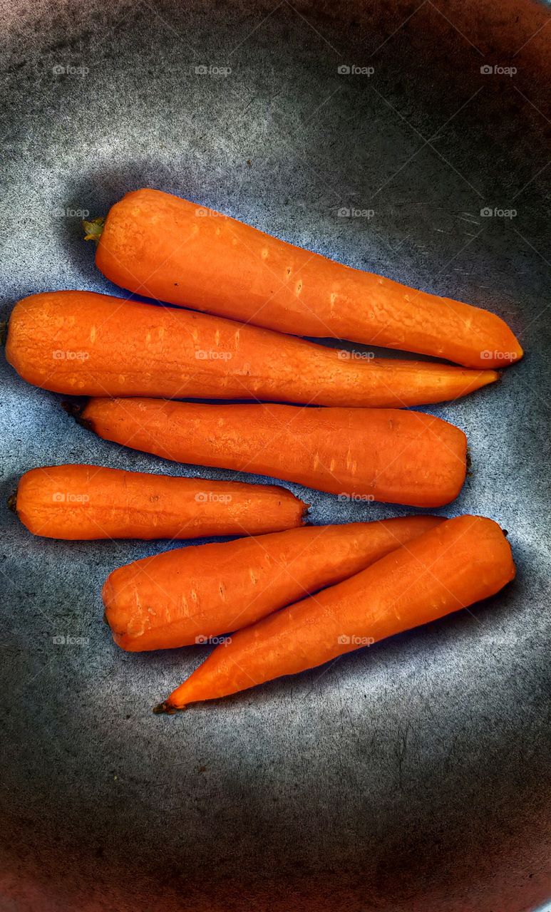 Fresh carrot ready to cook.