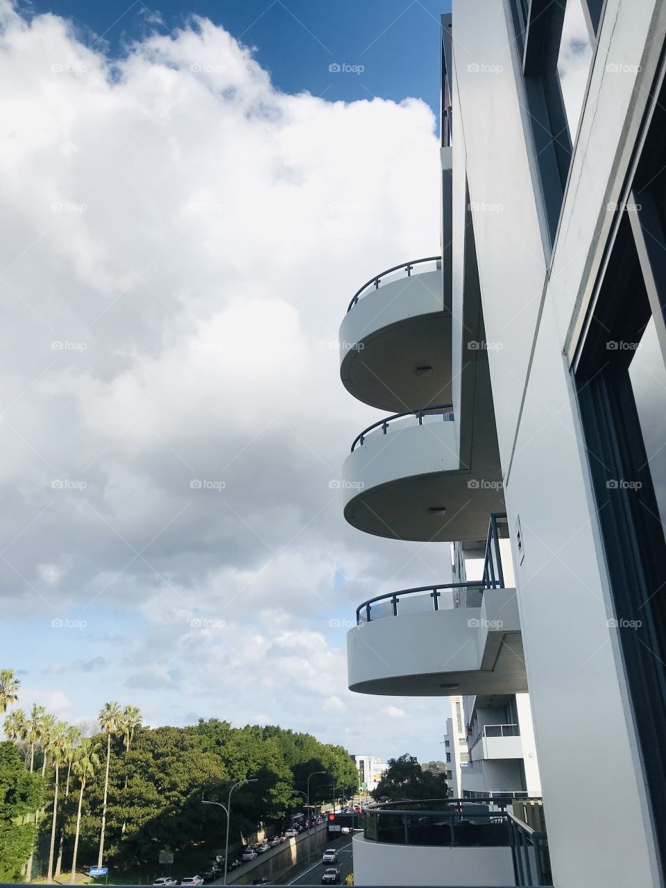 Street view out of the balcony 