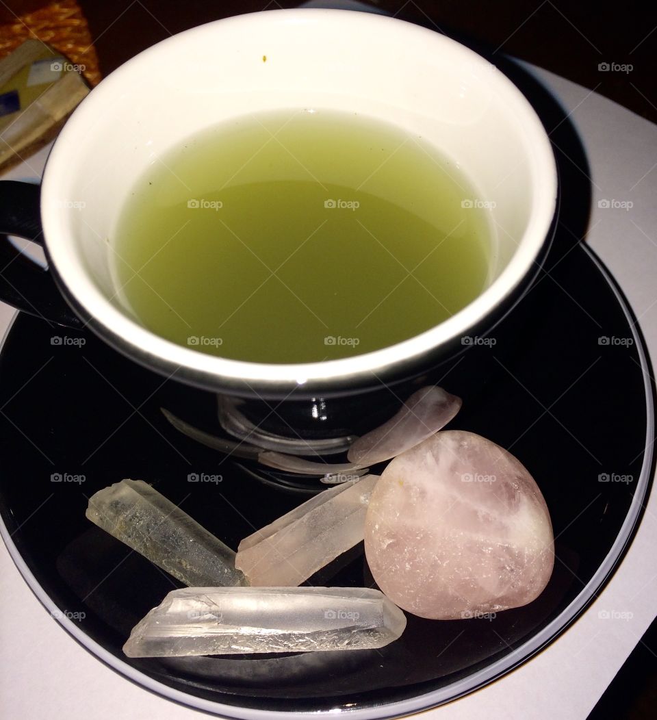 Green Tea and Crystals 