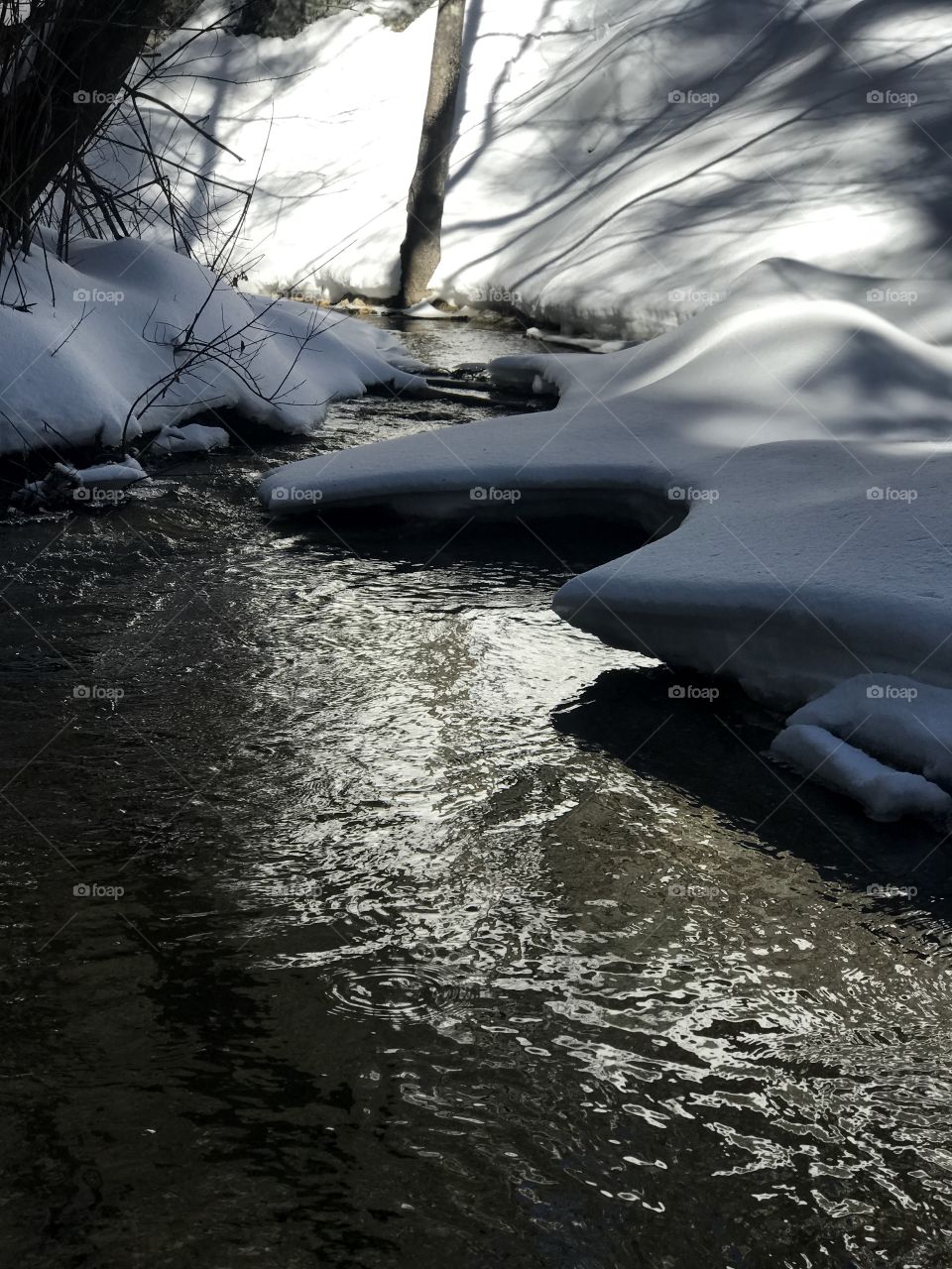 Nature Winter Landscape - Snow & Water