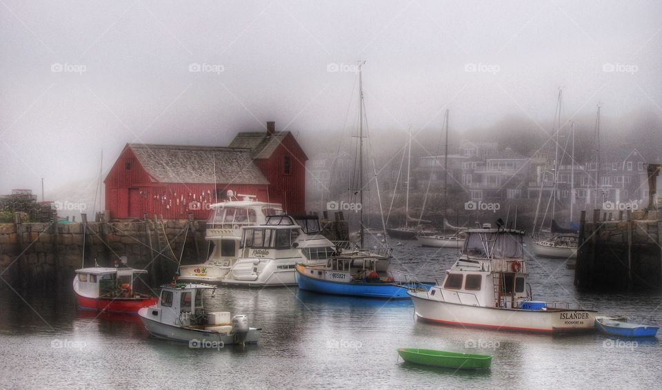 Foggy day Rockport Mass