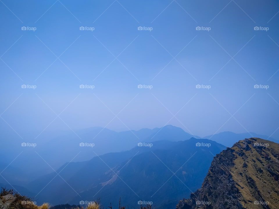 A amazing view of mountain landscape in the morning