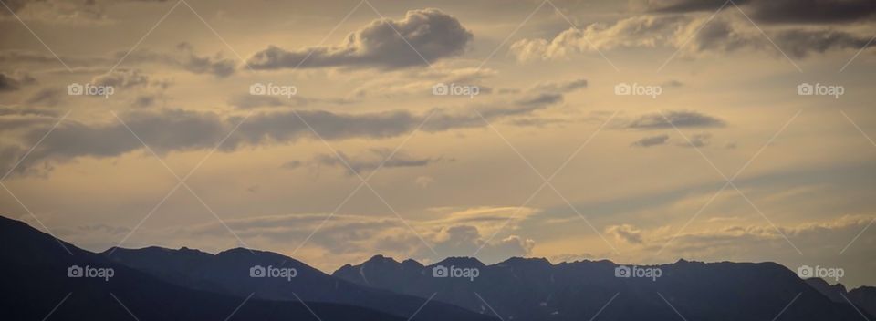 Sunset over the Mountains