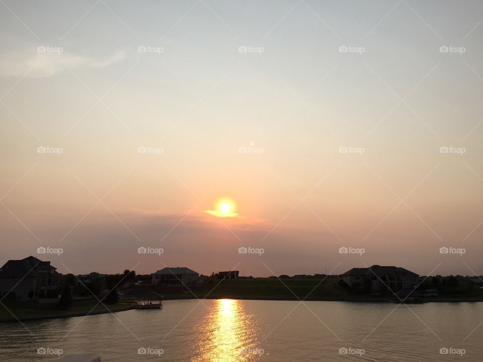 Sunset, Water, Dawn, Lake, Sun