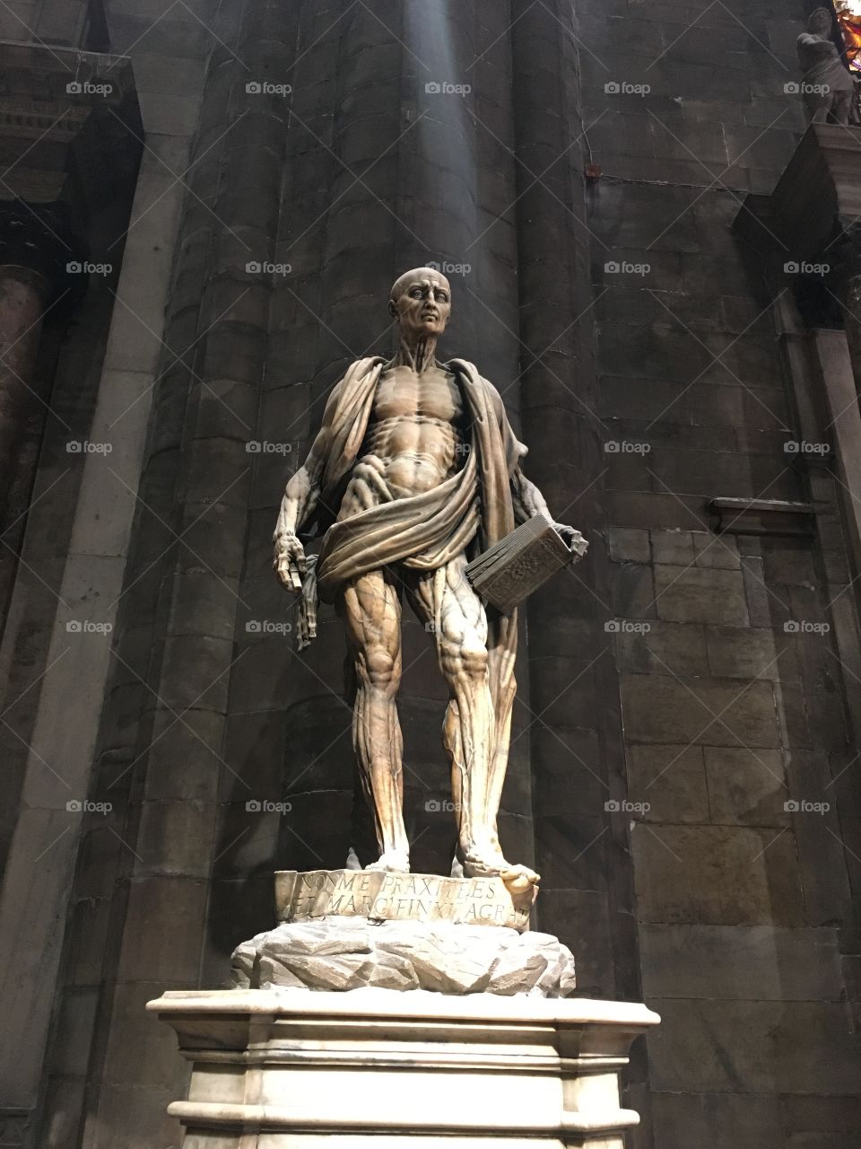 Saint statue inside Duomo