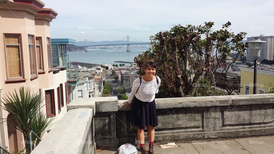 Telegraph hill . walking in San Francisco 