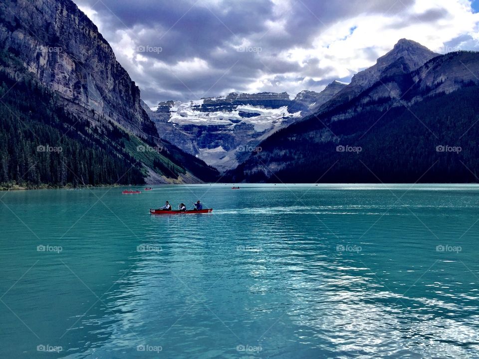 Canoe on Lake Louise