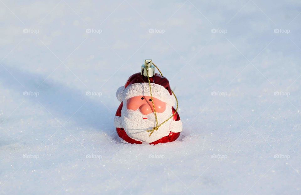 Santa Clause in snow winter