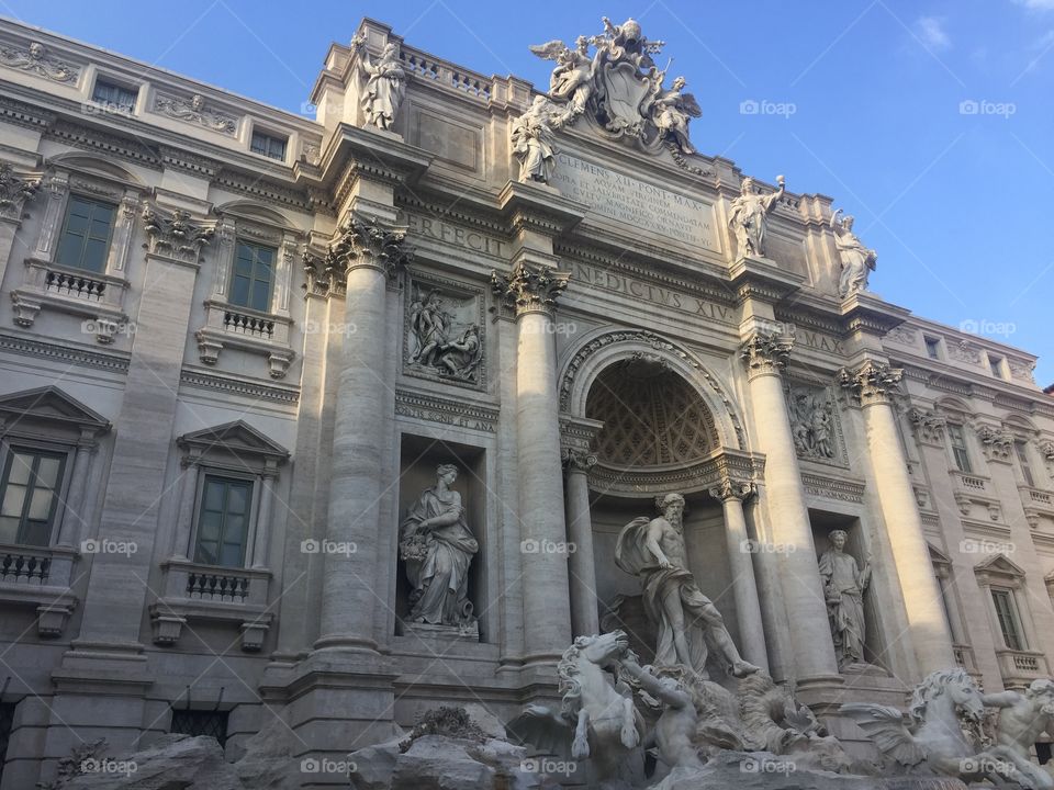 stumbling upon the trevi fountain