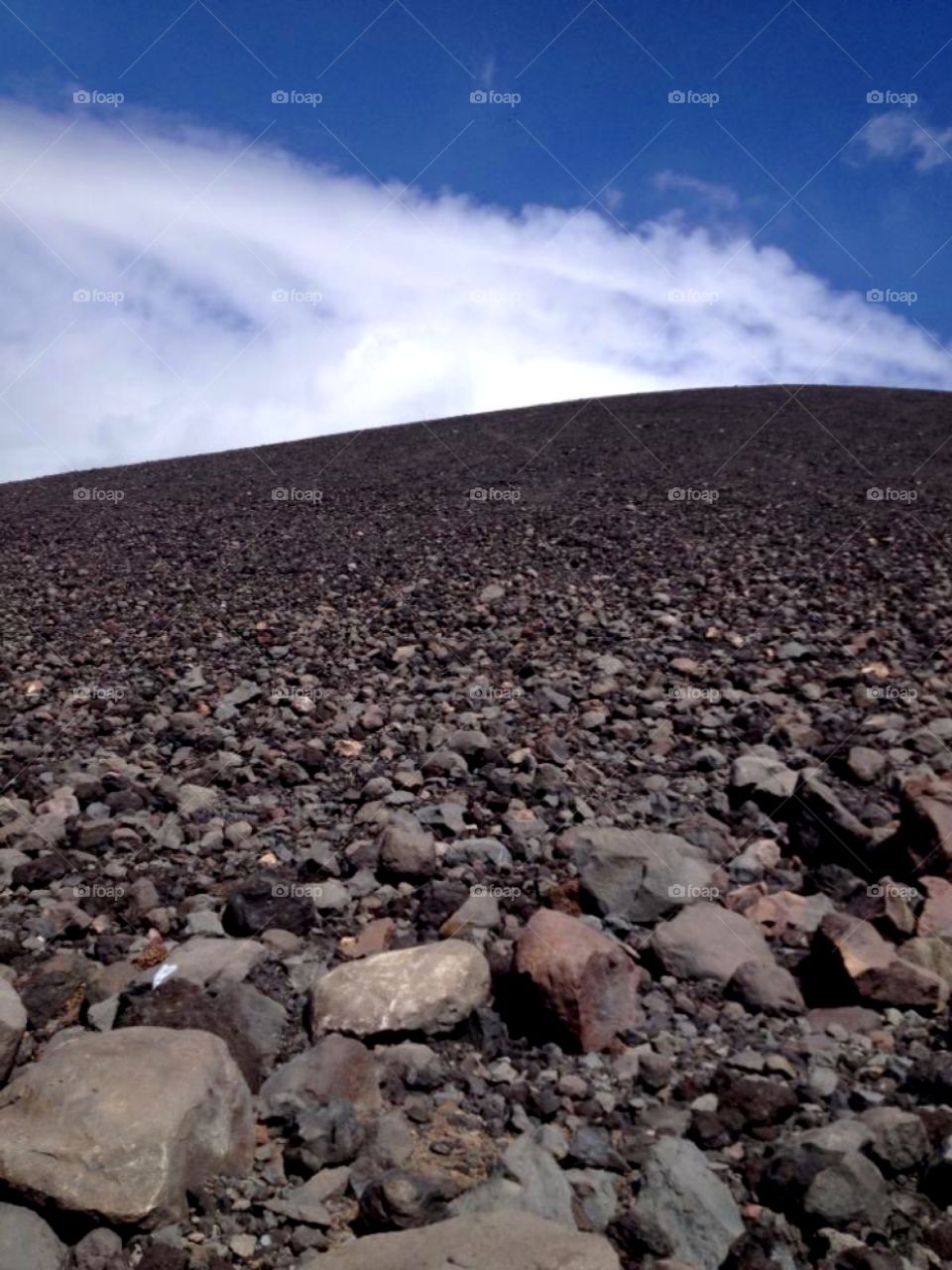 Mesmerizing black gravel on a slope of the Cerro Negro volcano in Leon, Nicaragua. 