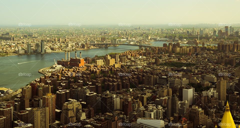 Bridge over river in New York city